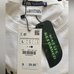 Zara Matrix Long Sleeve Shirt - NWT, Size Large